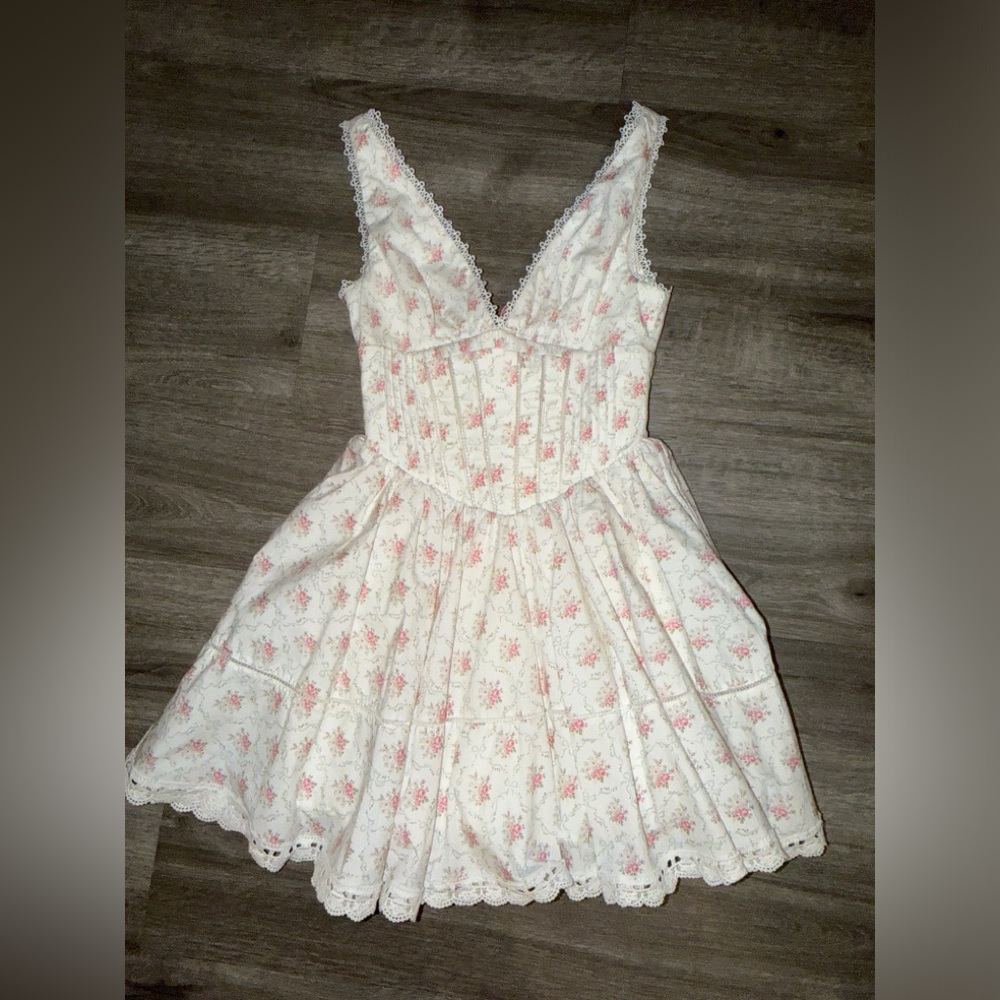 🇺🇸Firm Price🇺🇸house of CB SALMA Rose Print Mini Dress - Picture 13 of 16